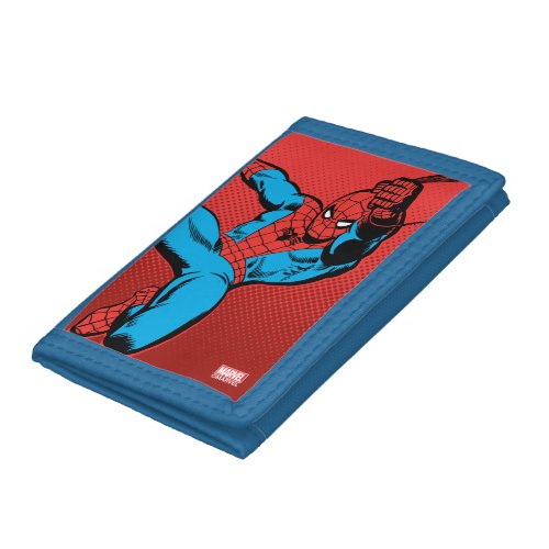 Spider_Man Retro Swinging Kick Tri_fold Wallet