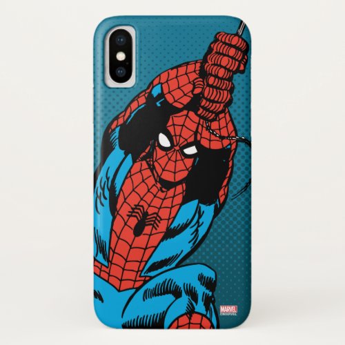 Spider_Man Retro Web Swing iPhone X Case