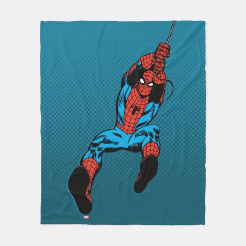 Spider_Man Retro Web Swing Fleece Blanket