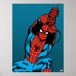Spider-Man Retro Web Swing Poster