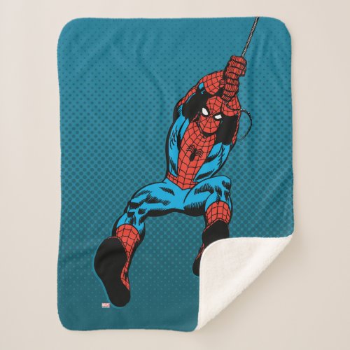 Spider_Man Retro Web Swing Sherpa Blanket