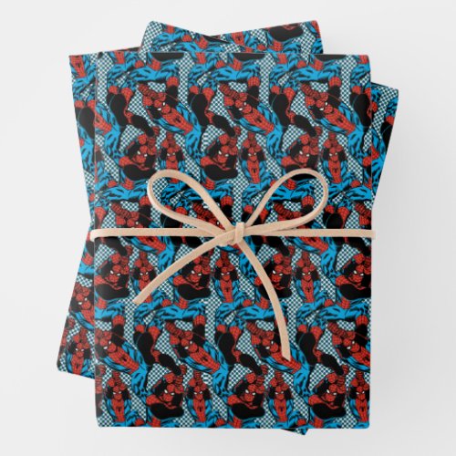 Spider_Man Retro Web Swing Wrapping Paper Sheets