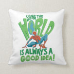 Spider-Man | Saving The World Throw Pillow