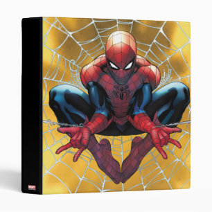 Spider-Man   Sitting In A Web 3 Ring Binder
