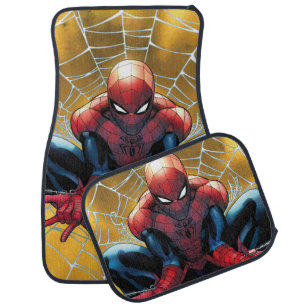 Spider-Man   Sitting In A Web Car Floor Mat