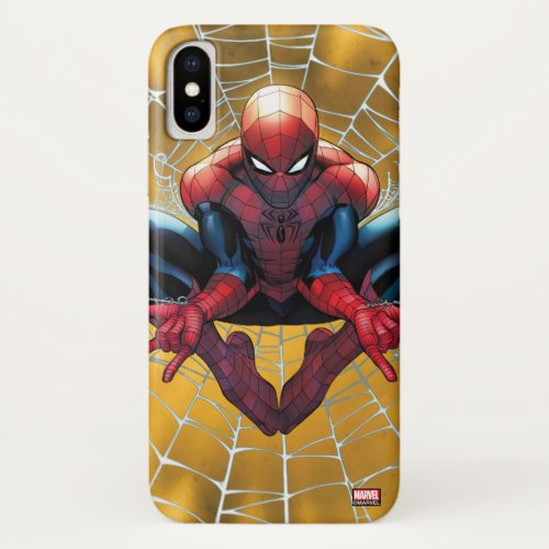 Spider_Man  Sitting In A Web iPhone X Case