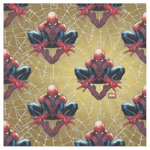 Spider_Man  Sitting In A Web Fabric