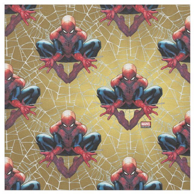Spider-Man | Sitting In A Web Fabric (Close Up)