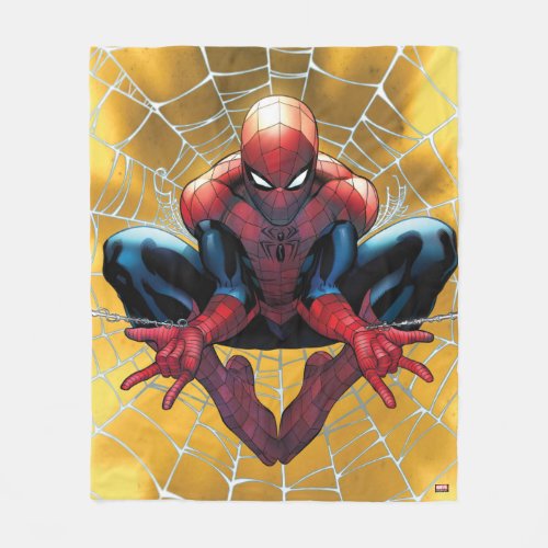 Spider_Man  Sitting In A Web Fleece Blanket