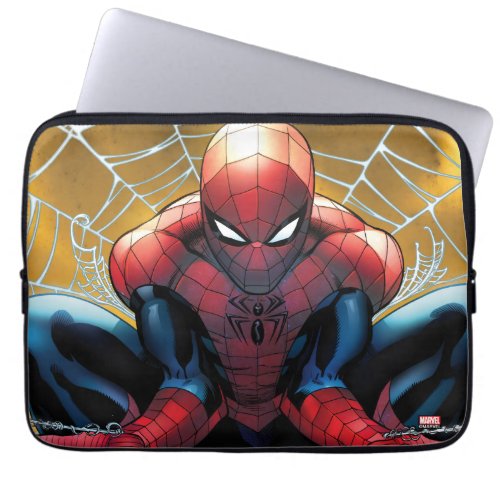 Spider_Man  Sitting In A Web Laptop Sleeve