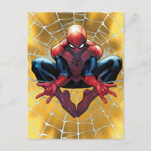 Spider_Man  Sitting In A Web Postcard
