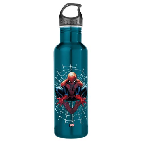 Spider_Man  Sitting In A Web Stainless Steel Water Bottle