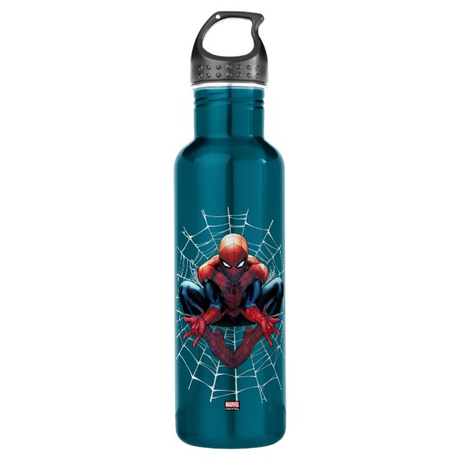 Spider-Man | Sitting In A Web Stainless Steel Water Bottle (Front)
