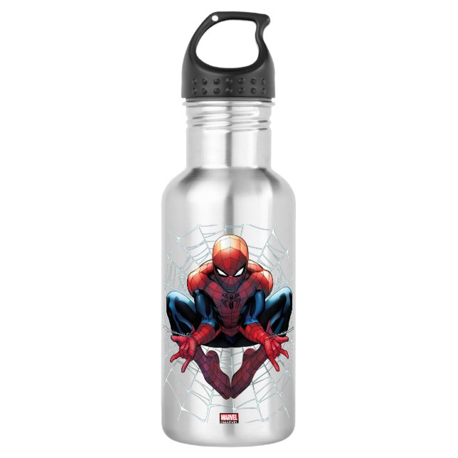 Spider-Man | Sitting In A Web Stainless Steel Water Bottle (Front)