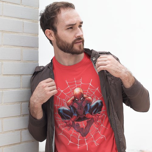 Spider_Man  Sitting In A Web T_Shirt