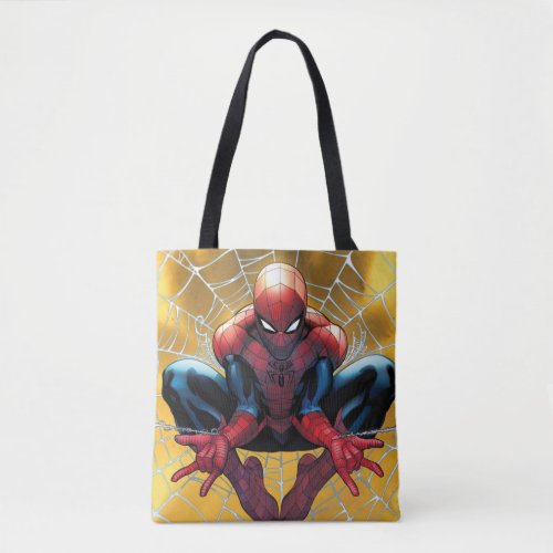 Spider_Man  Sitting In A Web Tote Bag