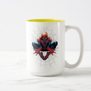 Spider-Man Sitting In A Web Two-Tone Coffee Mug