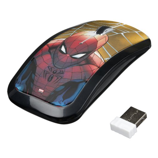 Spider-Man | Sitting In A Web Wireless Mouse (Angled)