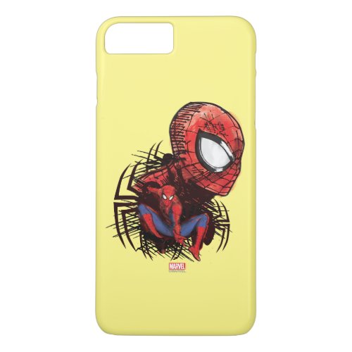 Spider_Man Sketched Marker Drawing iPhone 8 Plus7 Plus Case
