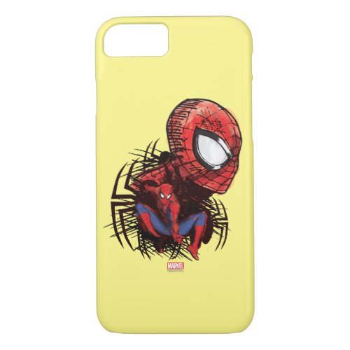 Spider_Man Sketched Marker Drawing iPhone 87 Case