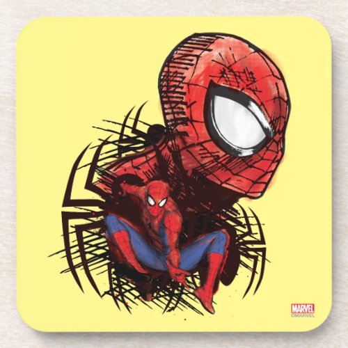 Spider_Man Sketched Marker Drawing Coaster