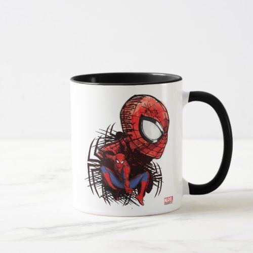 Spider_Man Sketched Marker Drawing Mug