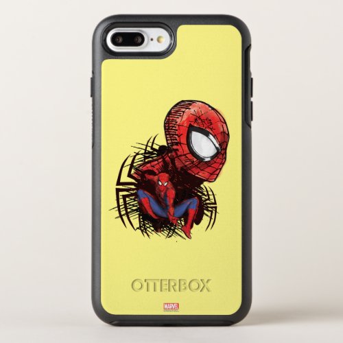 Spider_Man Sketched Marker Drawing OtterBox Symmetry iPhone 8 Plus7 Plus Case