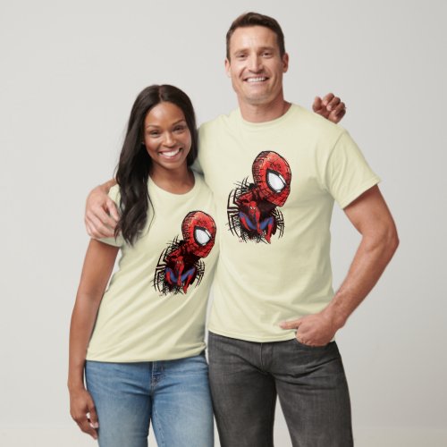 Spider_Man Sketched Marker Drawing T_Shirt