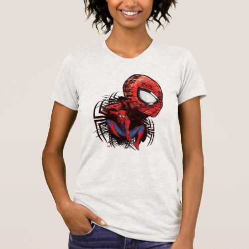 Spider_Man Sketched Marker Drawing T_Shirt