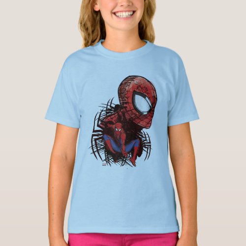 Spider_Man Sketched Marker Drawing T_Shirt