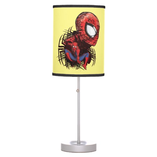 Spider_Man Sketched Marker Drawing Table Lamp