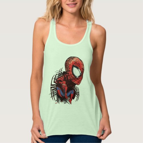 Spider_Man Sketched Marker Drawing Tank Top