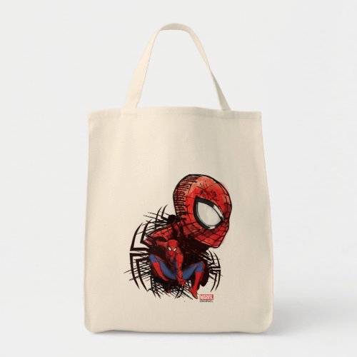 Spider_Man Sketched Marker Drawing Tote Bag