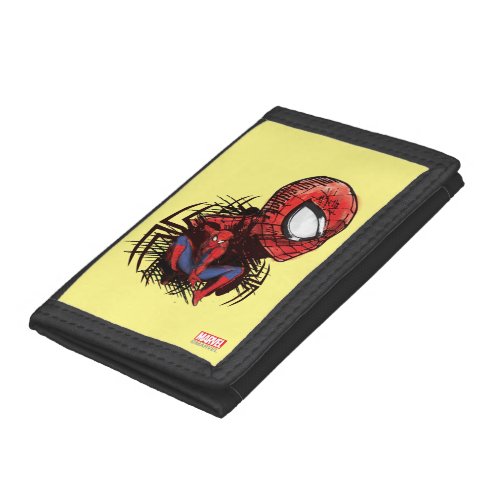 Spider_Man Sketched Marker Drawing Tri_fold Wallet