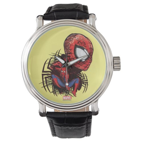 Spider_Man Sketched Marker Drawing Watch