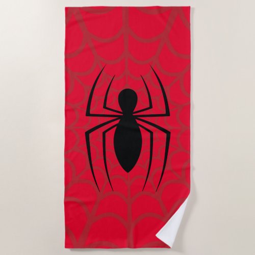 Spider_Man Skinny Spider Logo Beach Towel