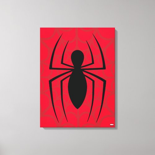 Spider_Man Skinny Spider Logo Canvas Print