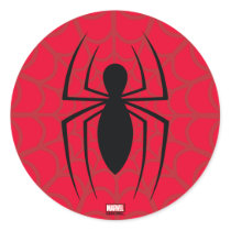 Spider-Man Skinny Spider Logo Classic Round Sticker