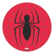 Spider-Man Skinny Spider Logo Classic Round Sticker
