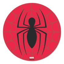 Spider-Man Skinny Spider Logo Classic Round Sticker