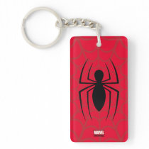 Spider-Man Skinny Spider Logo Keychain