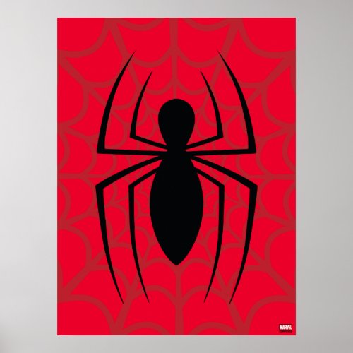 Spider_Man Skinny Spider Logo Poster