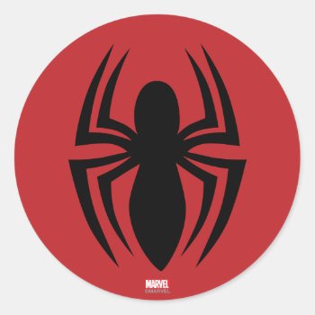Spider-man Spider Logo Classic Round Sticker by spidermanclassics at Zazzle