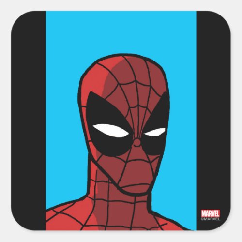 Spider_Man Stare Square Sticker