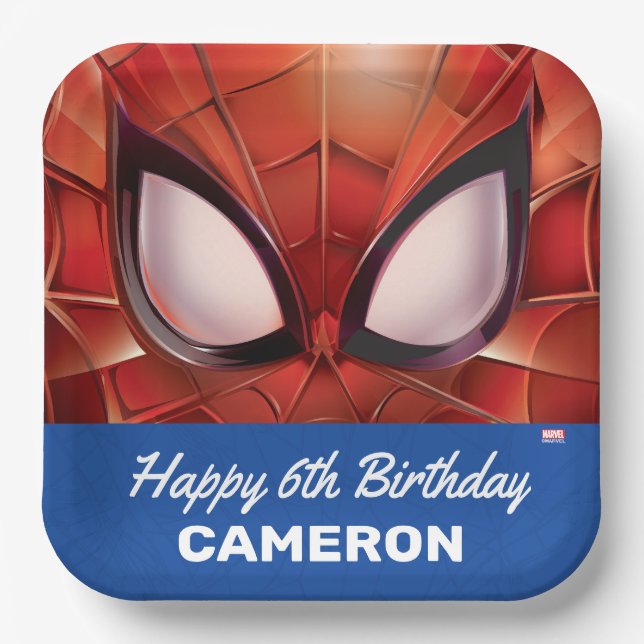 Spider-Man | Super Hero Birthday Paper Plates (Front)