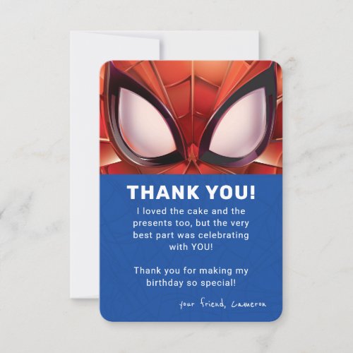 Spider_Man  Super Hero Birthday Thank You Invitation