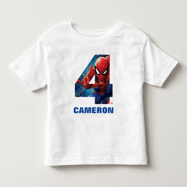 Spider-Man | Super Hero Birthday Toddler T-shirt (Front)