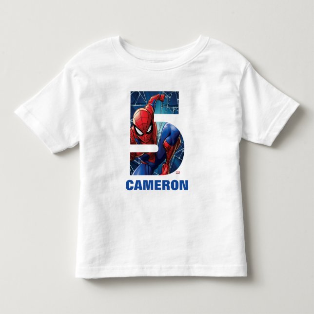 Spider-Man | Super Hero Birthday Toddler T-shirt (Front)