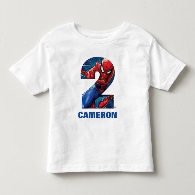 Spider-Man | Super Hero Birthday Toddler Toddler T-shirt (Front)