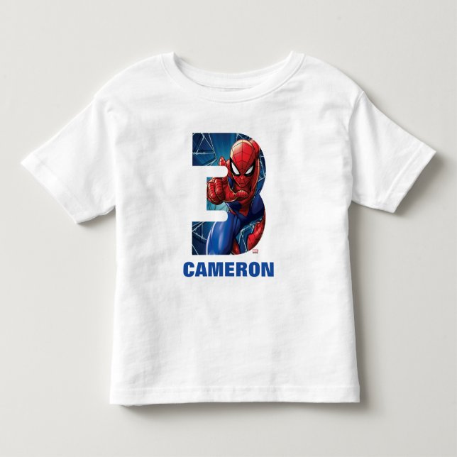 Spider-Man | Super Hero Birthday Toddler Toddler T-shirt (Front)
